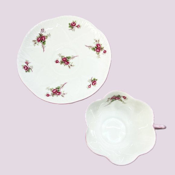 Shelley Dainty Teacup Saucer Bridal Rose Vintage Fine Bone China #13545 England - Picture 8 of 9